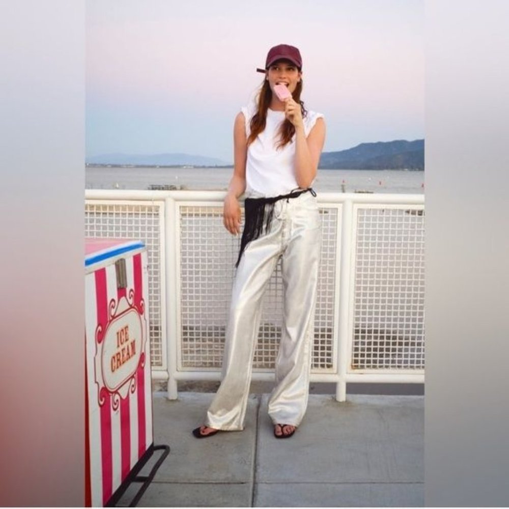 ZARA TRF WIDE LEG JEANS - Picture 2 of 4